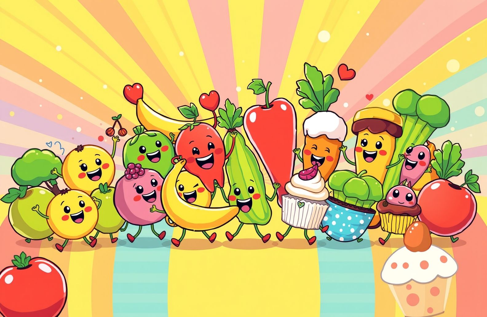 Cartoon Food Wallpaper