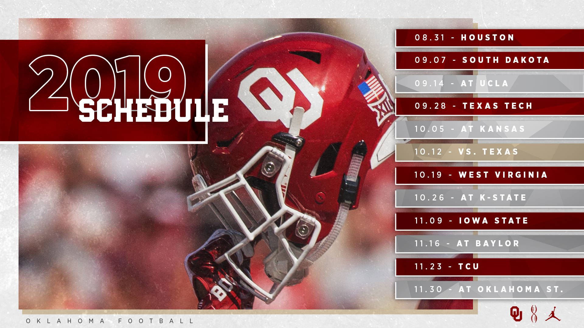 Ou Football Schedule Announced The Official Site Of