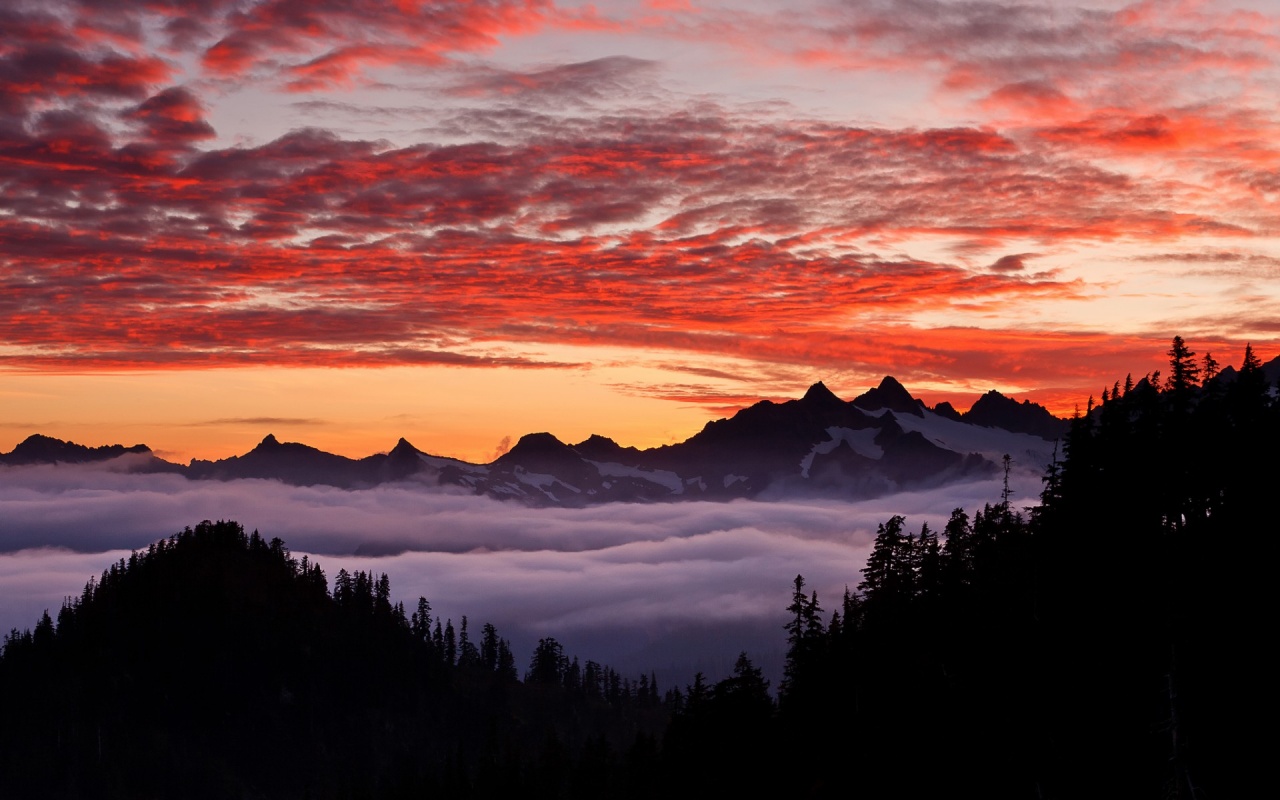 Oregon State Mountainous Sky Wallpaper