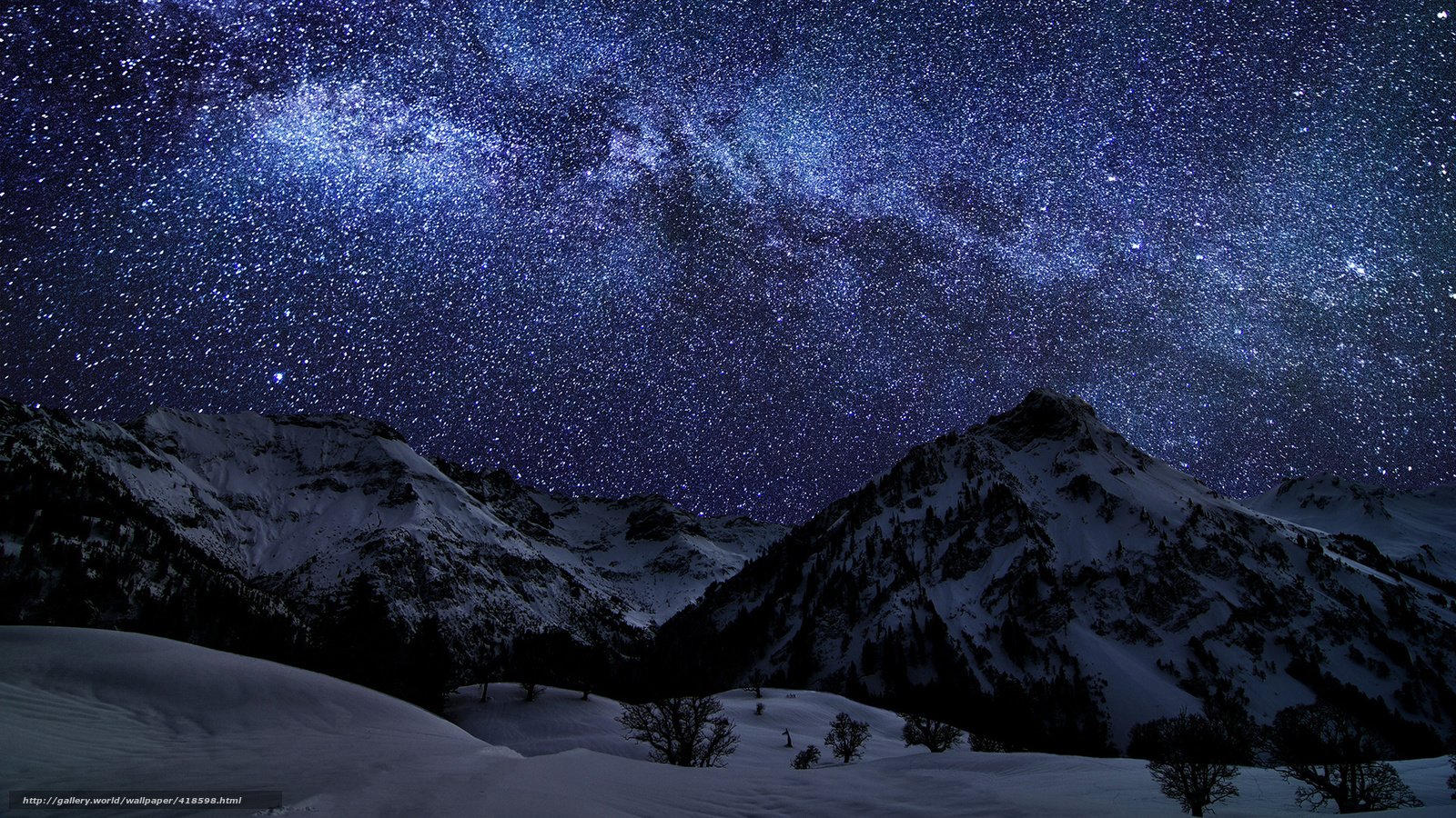 Starry night in the mountains wallpaper   992772