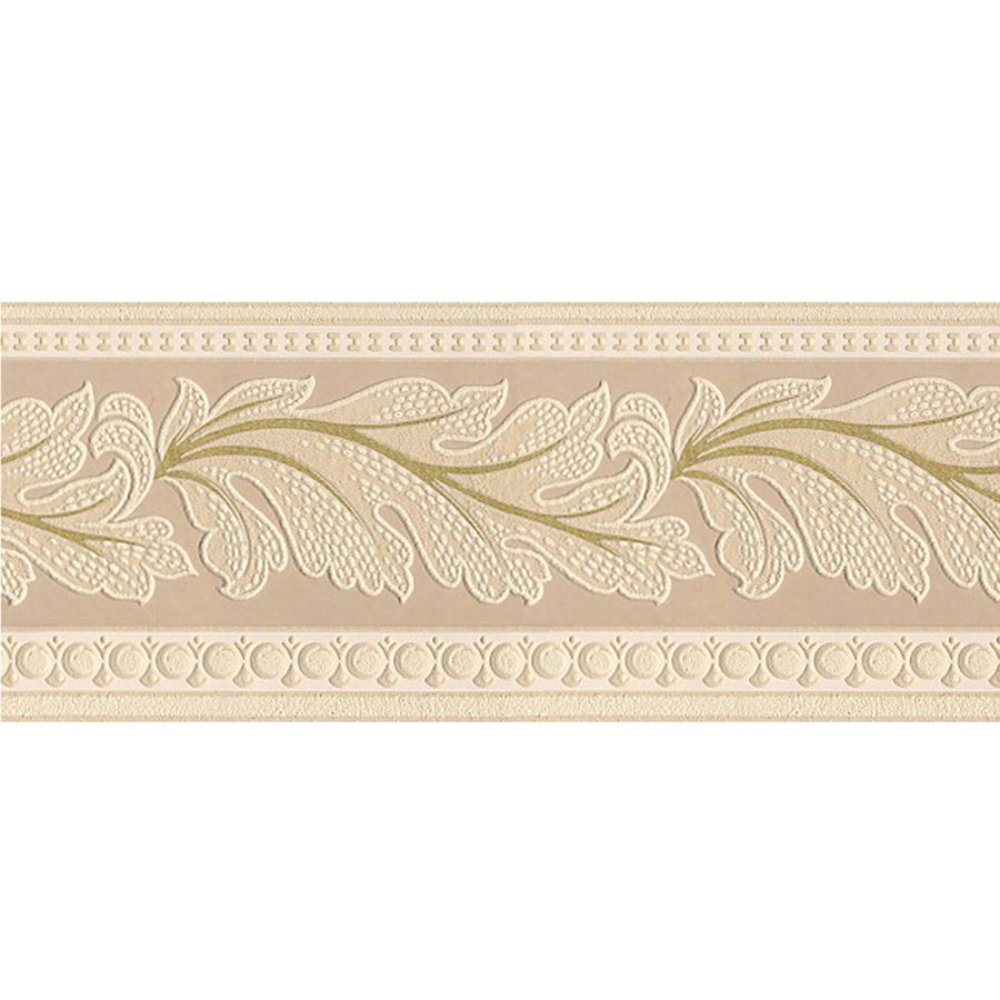 In Gold Leaf Textured Prepasted Wallpaper Border Lowe S Canada