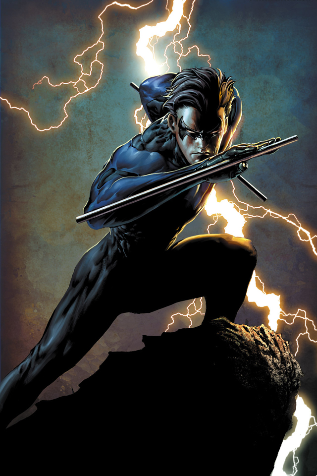 For iPhone Cartoons Wallpaper Nightwing I4