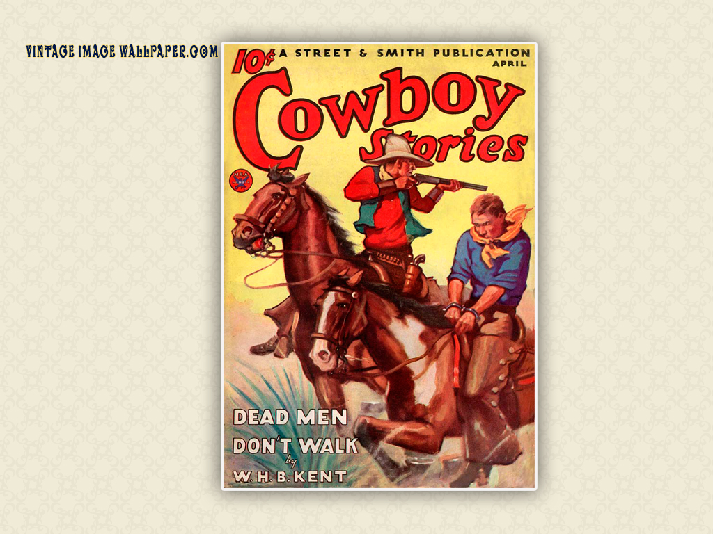 Vintage Wallpaper iPad Cowboy Stories