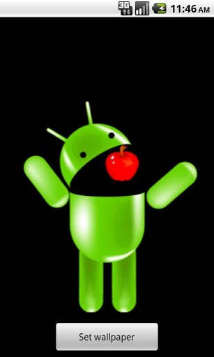 Bigger Android Eating Apple Wallpaper For Screenshot