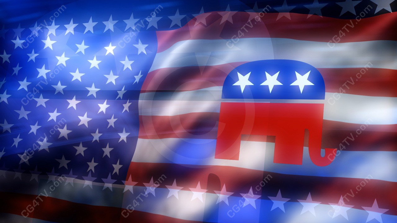 Animated Flags Republican Logo Background