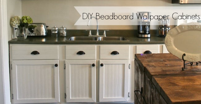 Diy Beadboard Wallpaper Cabinets Nest