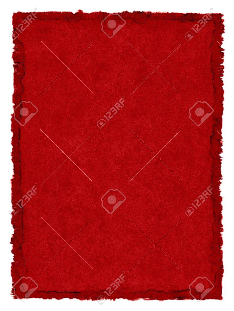 Free download A Red Vintage Paper Background With A Stained Deckle