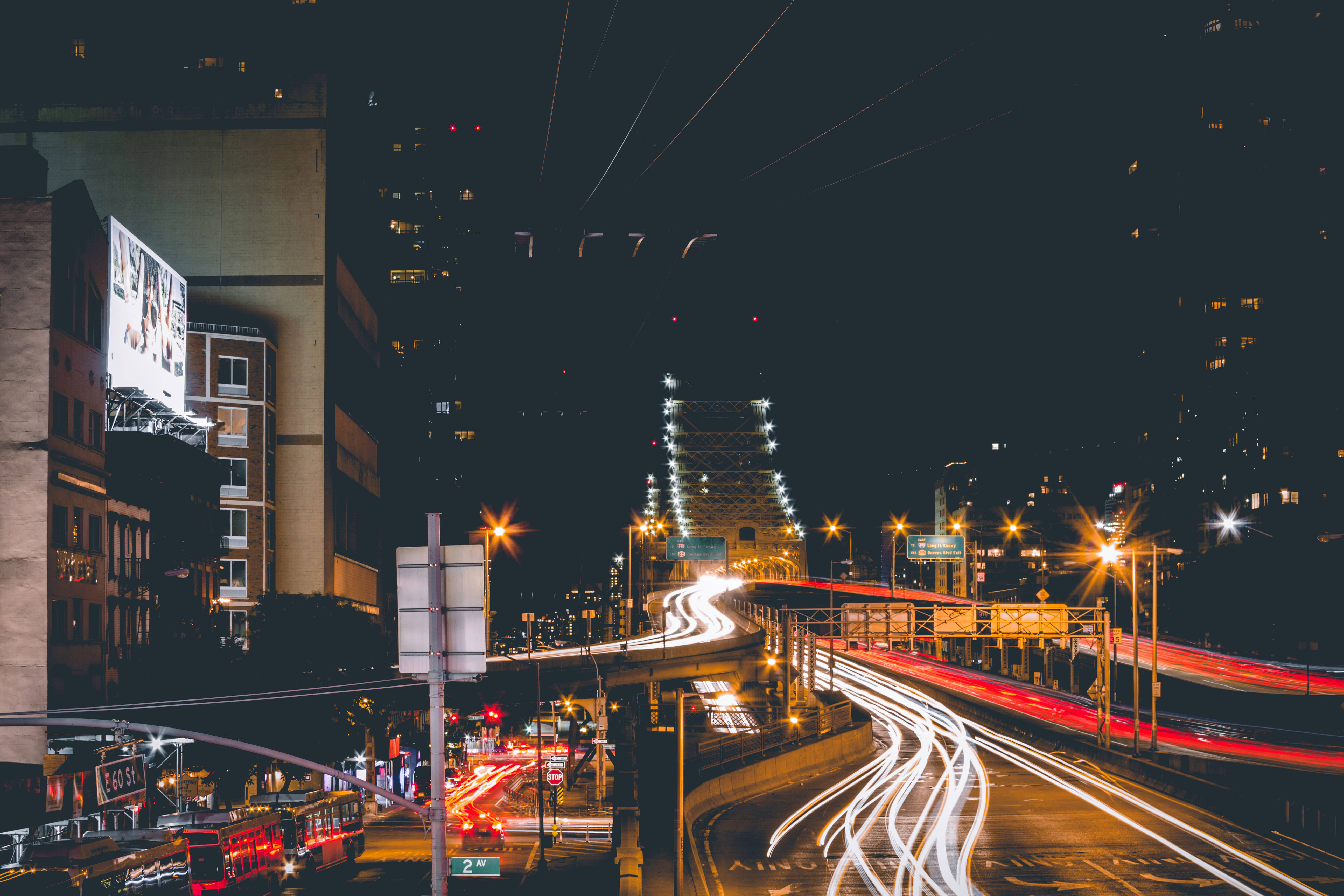 Queens Boulevard New York City Night Wallpaper