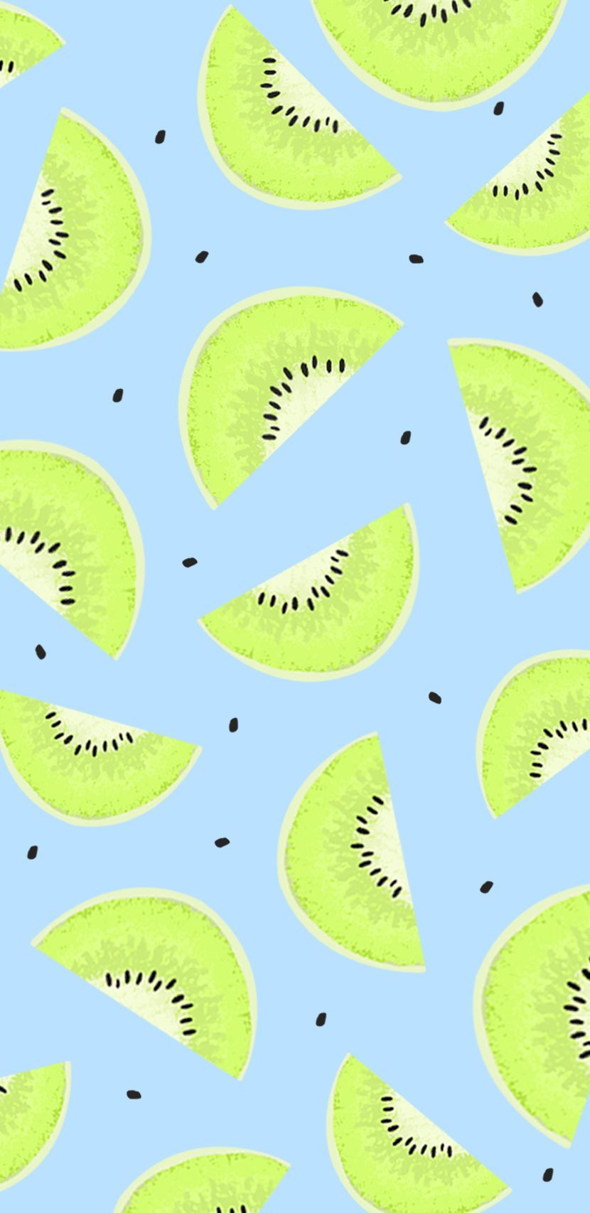Kiwi Fruit Summer Pastel Colors Wallpaper Screensaver iPhone