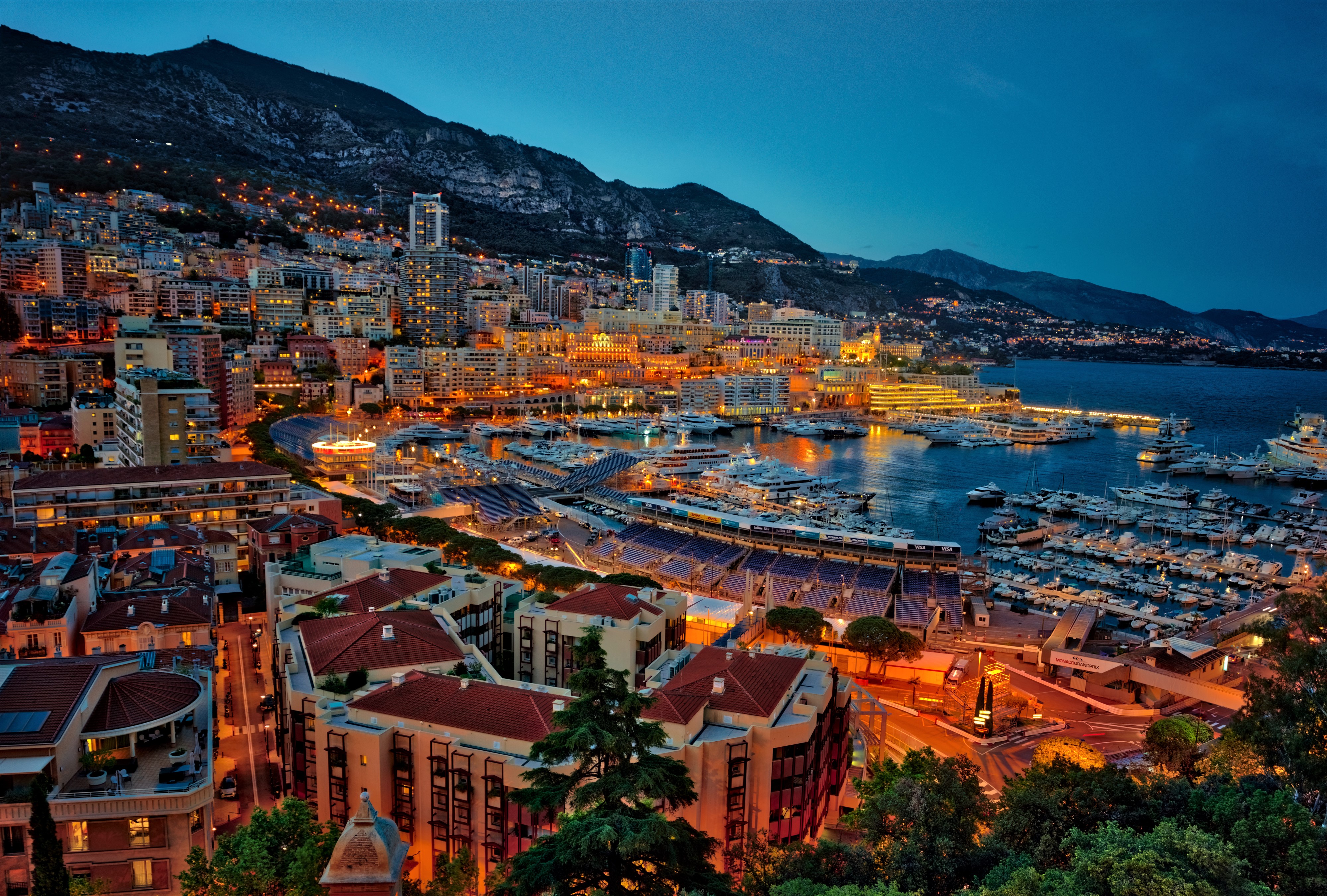 Monte Carlo At Night 4k Ultra HD Wallpaper Background Image