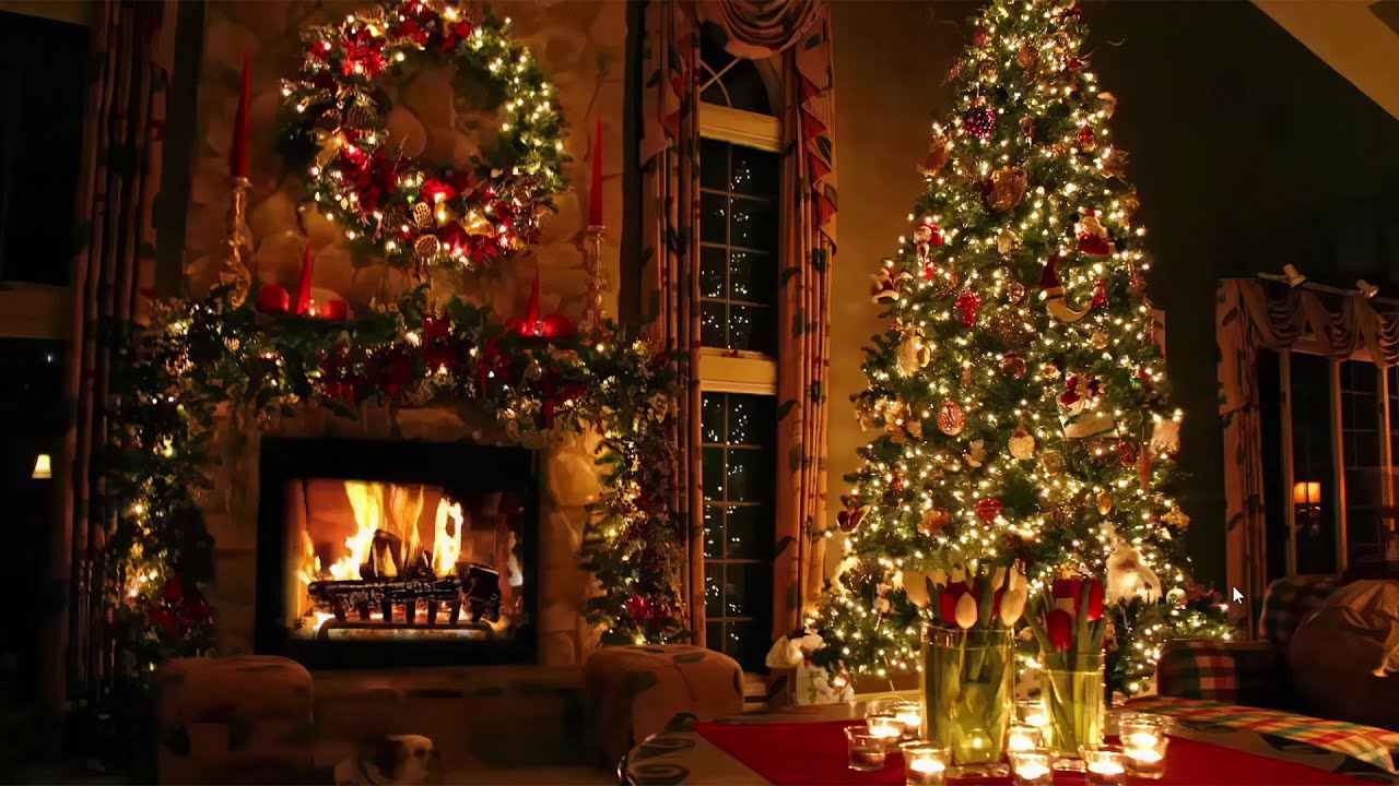 Hours Of Classic Christmas Music With Fireplace And Beautiful