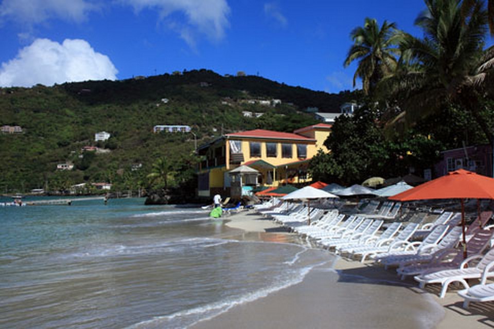 Garden Bay Postcard Tortola Cane Wallpaper
