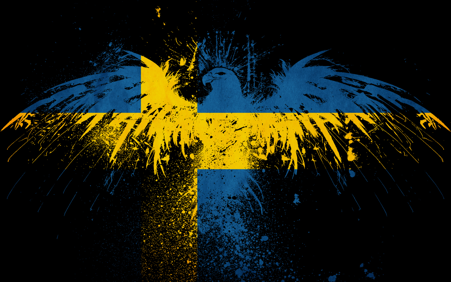 Sweden Eagles Flags Swedish Flag Eagle HD Wallpaper