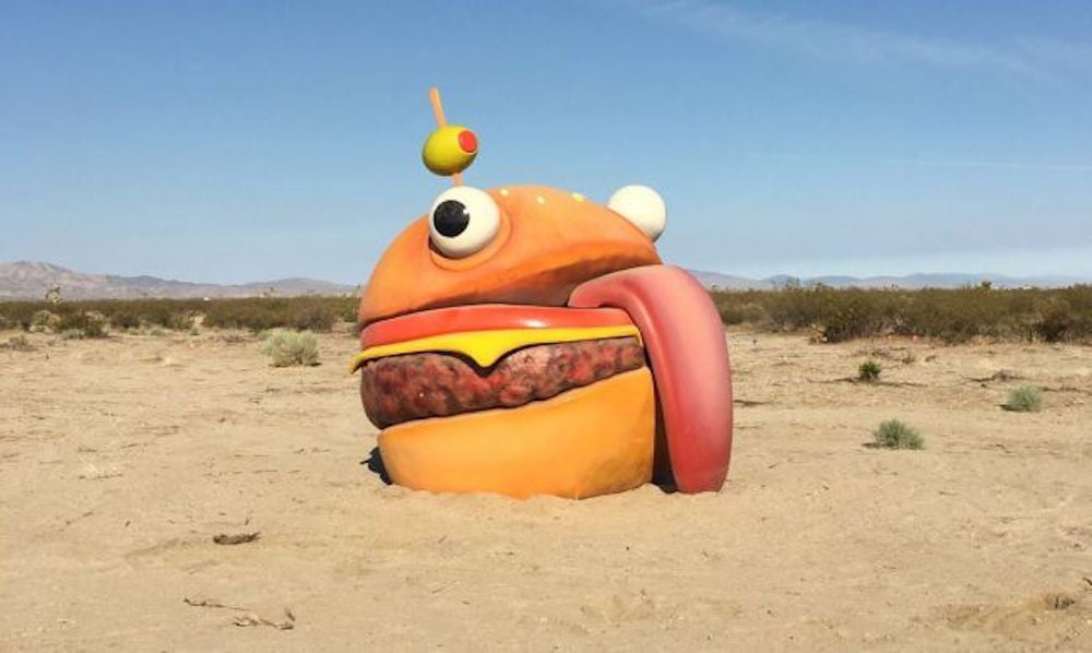 Fortnite Durr Burger Sign Found In The Middle Of A California