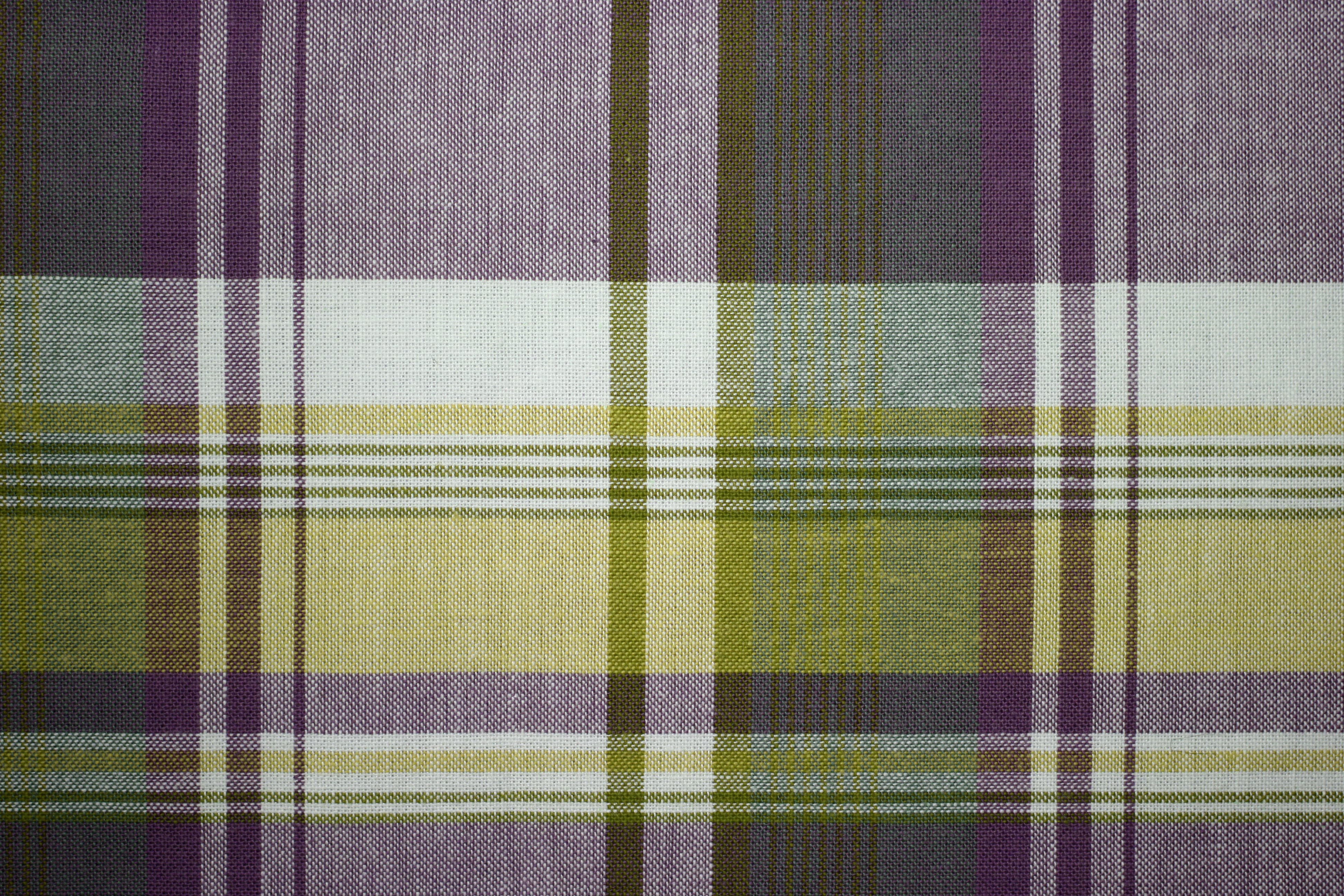 Plaid Fabric Texture Purple and Yellow   Free High Resolution Photo