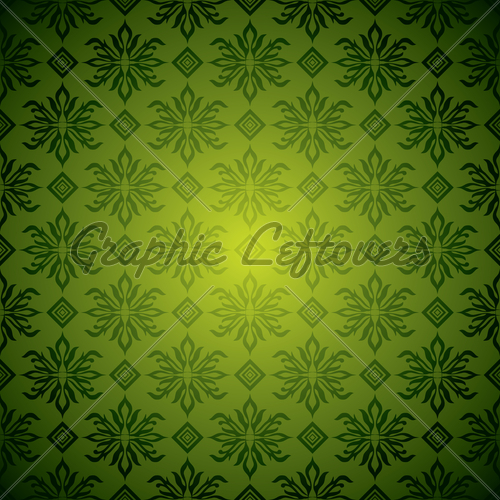 Green And Yellow Seamless Wallpaper Design With