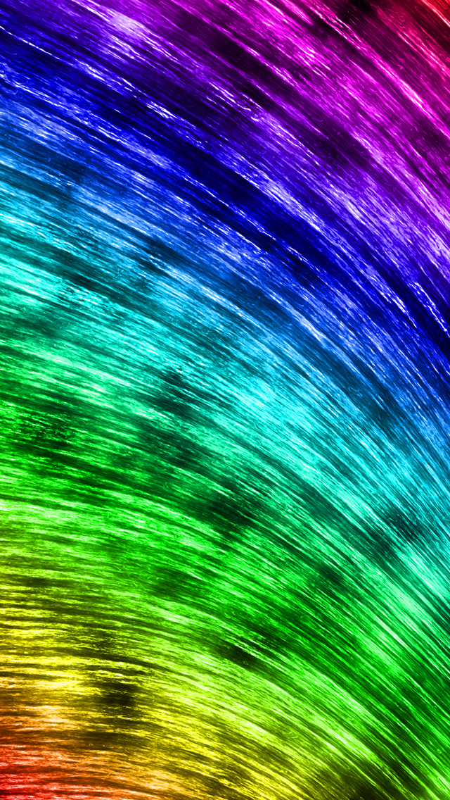 Curved Rainbow iPhone 5s Wallpaper iPad