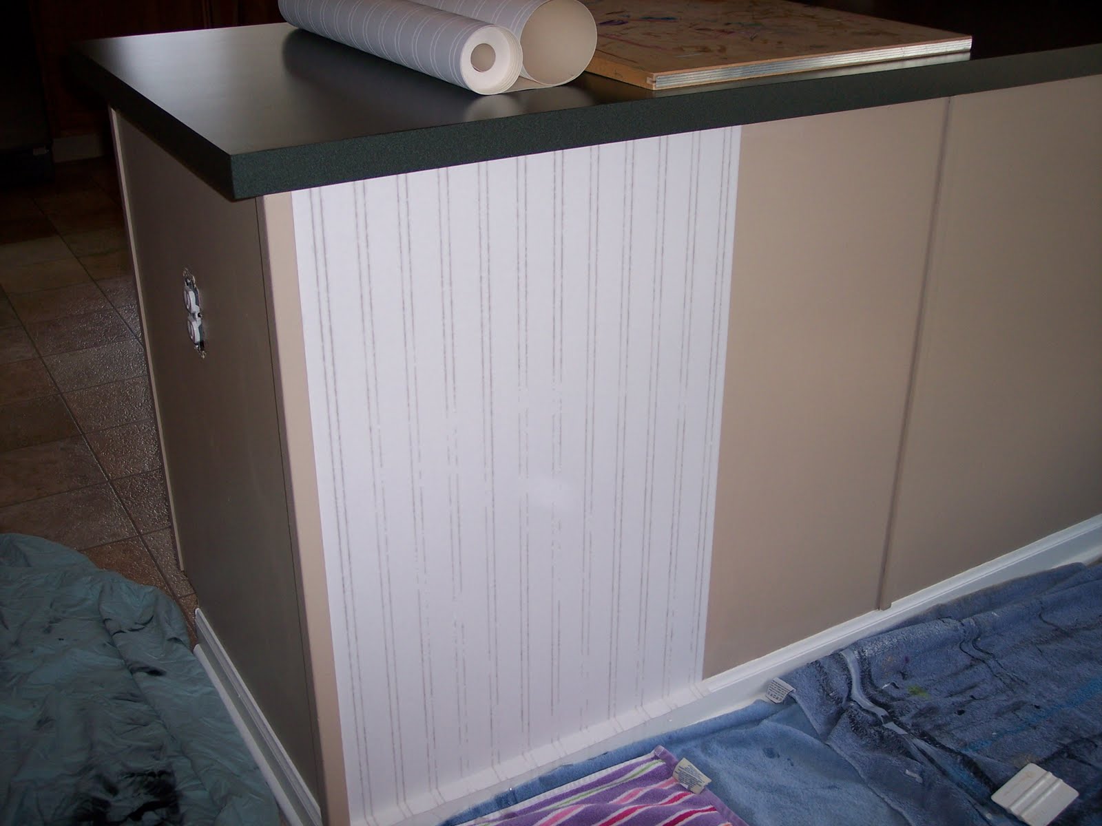 Installing The Bead Board Wallpaper