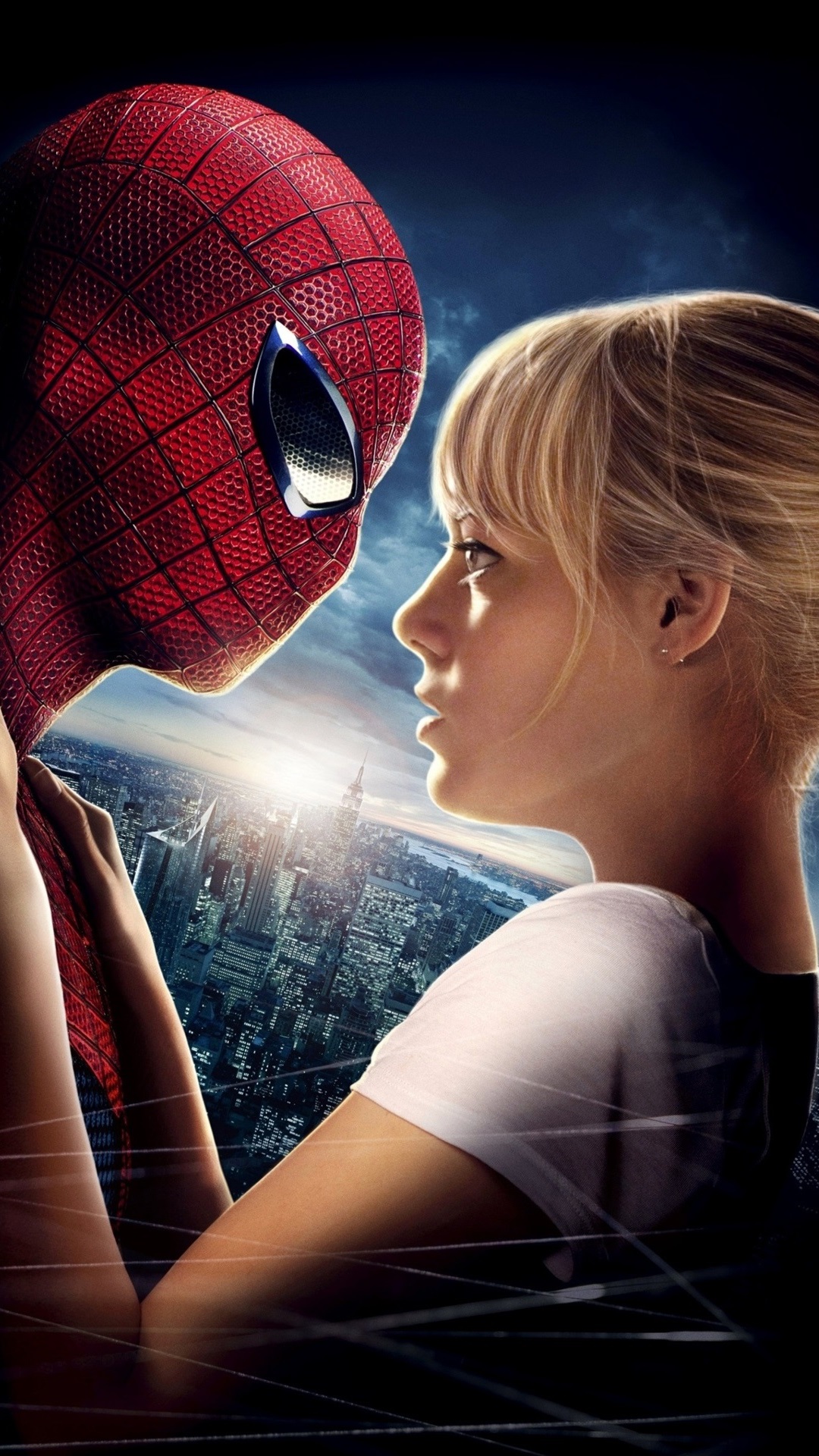 Wallpaper Emma Stone And Spider Man In The Amazing