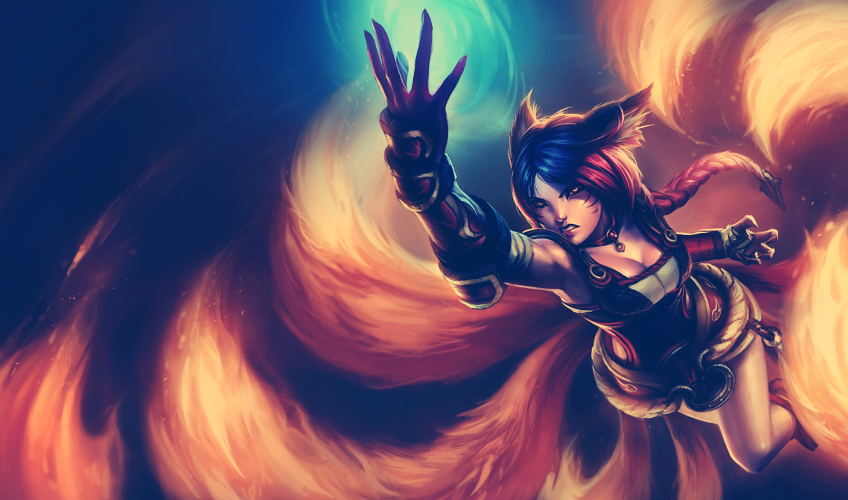 League of Legends Ahri Anime Pixiv Riot Games nine tailed fox purple cg  Artwork black Hair png  PNGWing