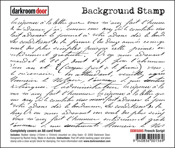 Darkroom Door Background Stamps French Script