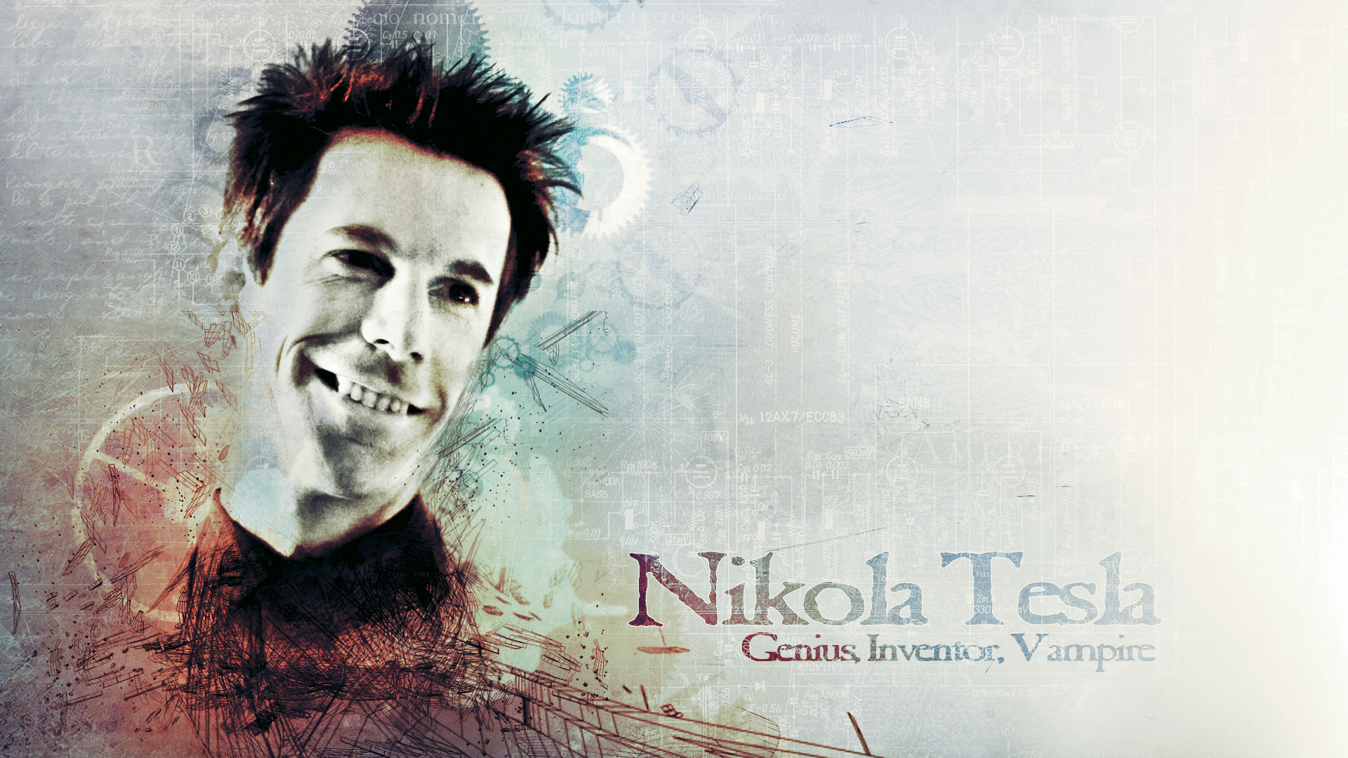genius known as nikola tesla by kaki tori fan art wallpaper movies tv