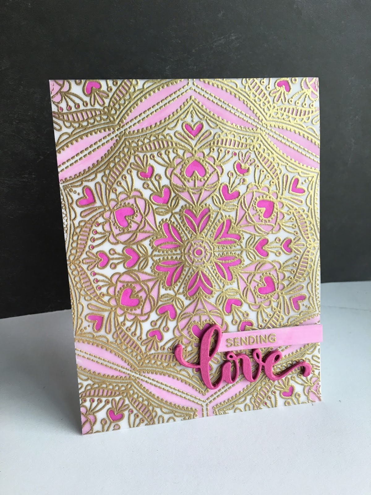 I M In Haven Sending Love Cora Background Pinks