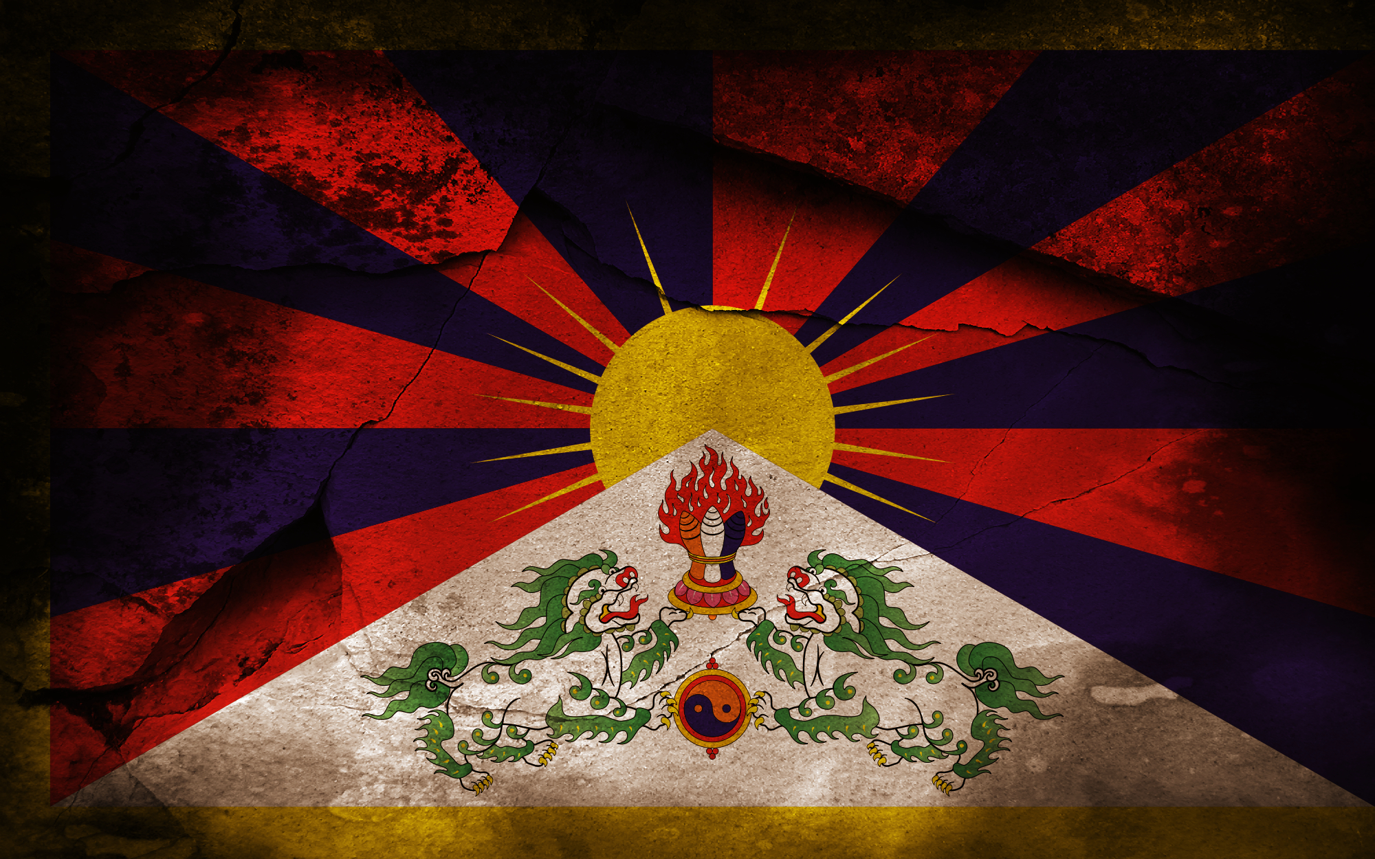 Flag Of Tibet HD Wallpaper Background Image