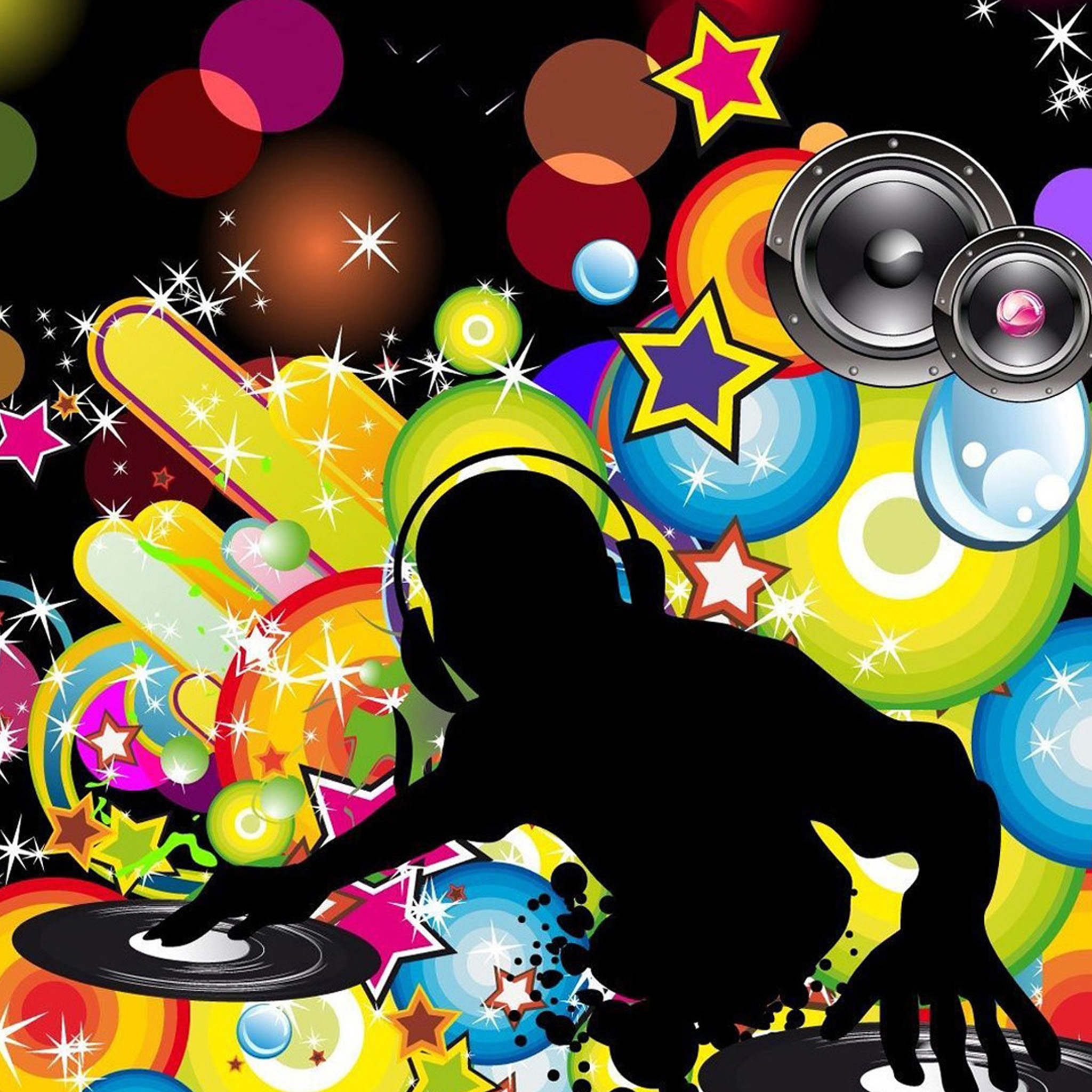 Color Dj Music iPad Air Wallpaper