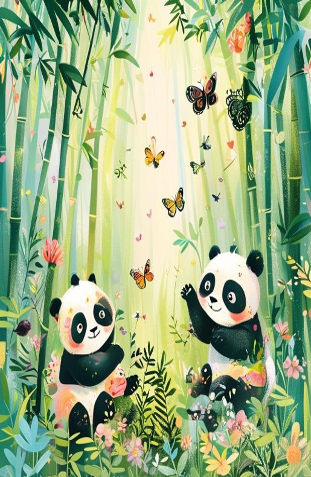 Cute Panda Background
