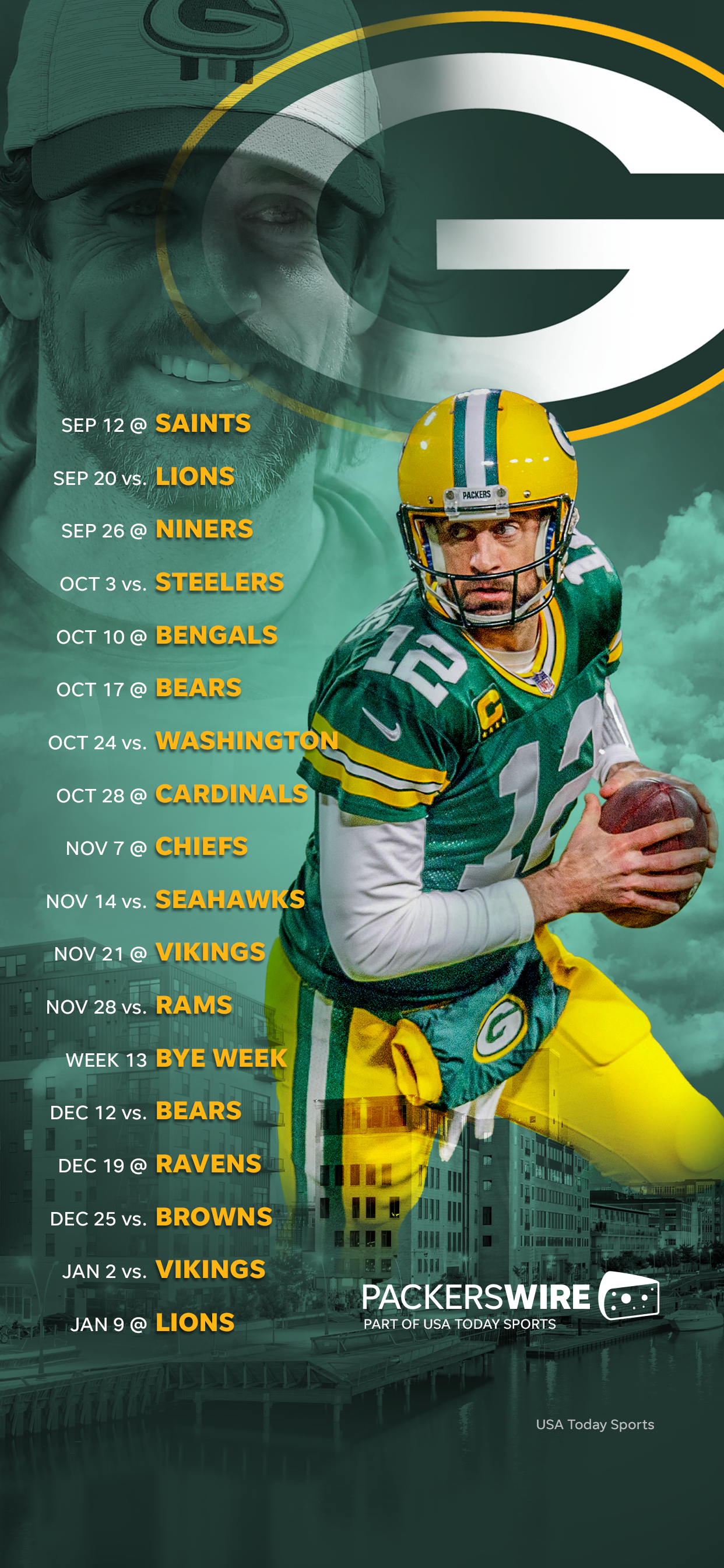 Green Bay Packers Schedule Get Your Able Wallpaper