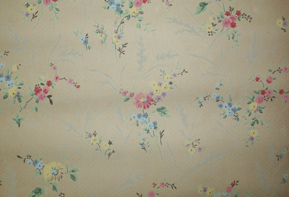 S Vintage Wallpaper Antique Floral With Pink And Blue