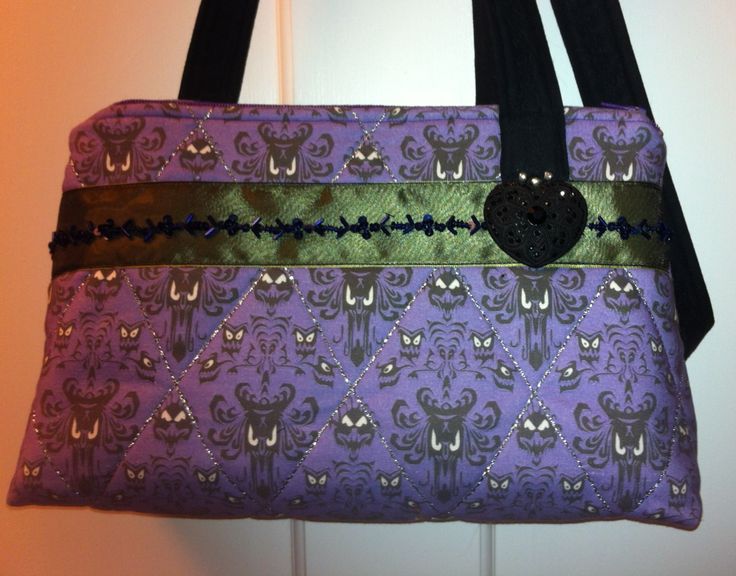 Hopes Bag For Halloween Using Haunted Mansion Fabric From Spoonflower