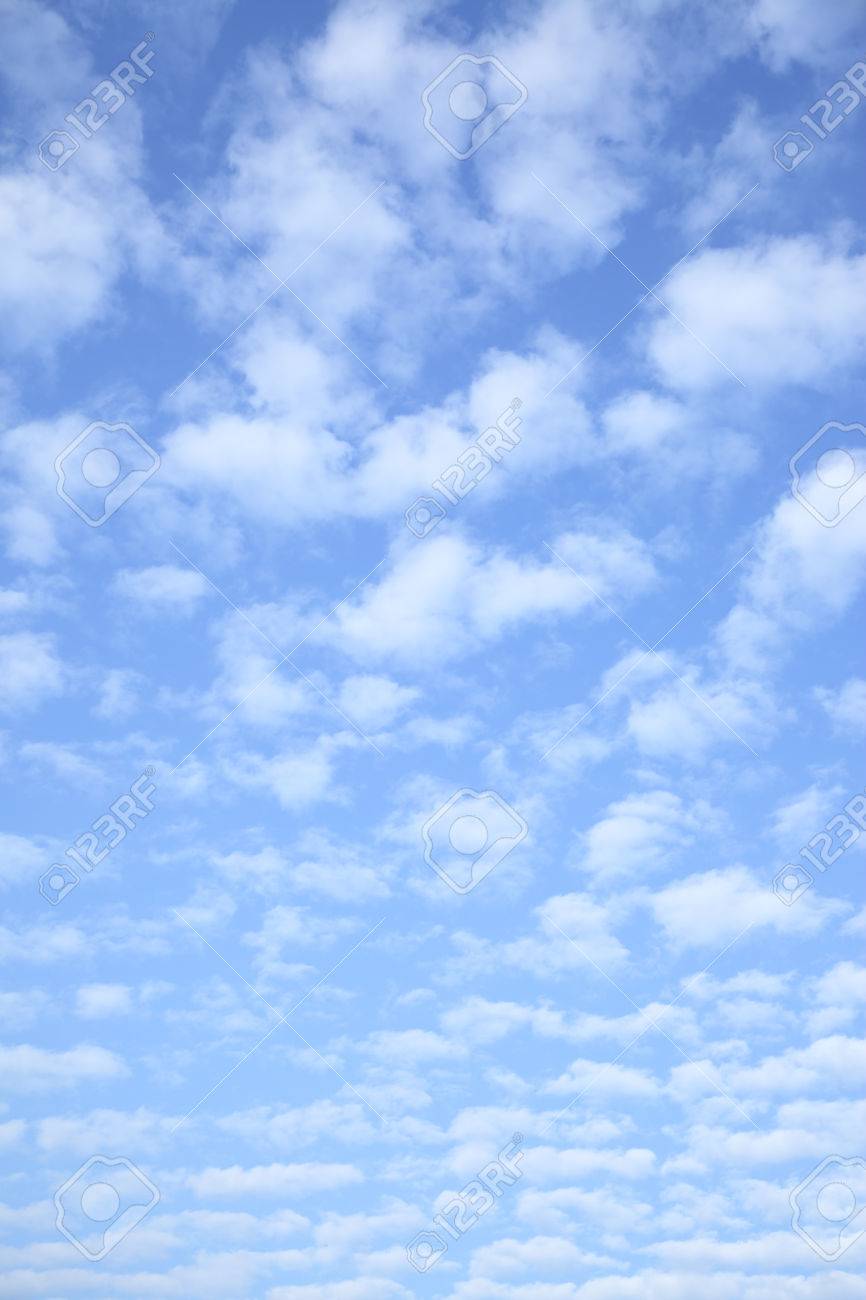 Bright Sky With Clouds   Vertical Background Stock Photo Picture