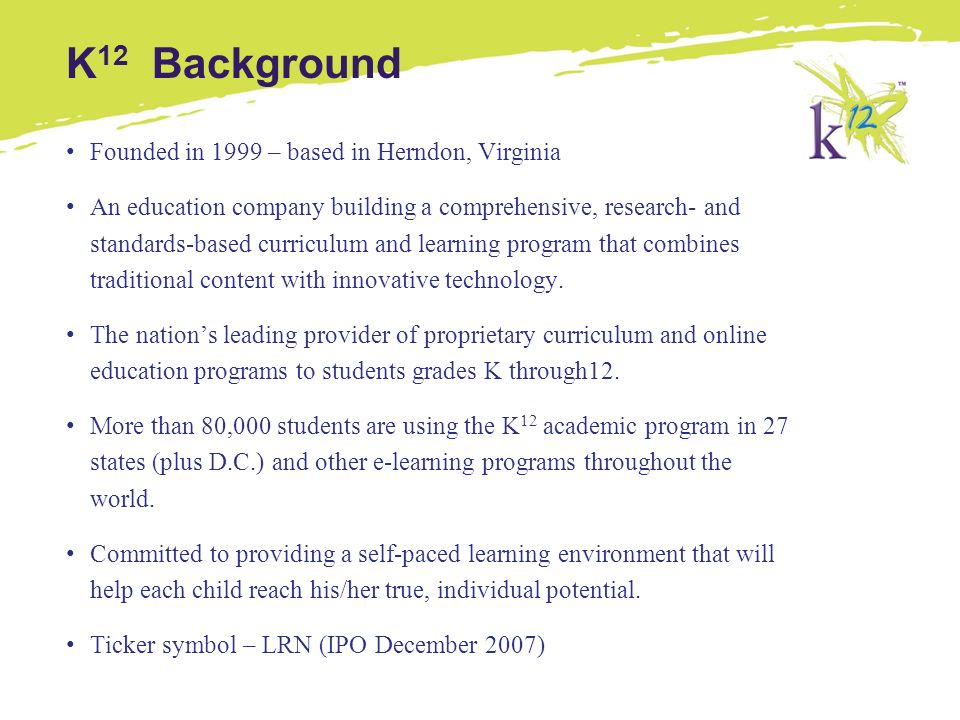 K12 Inc Over Ppt Video Online