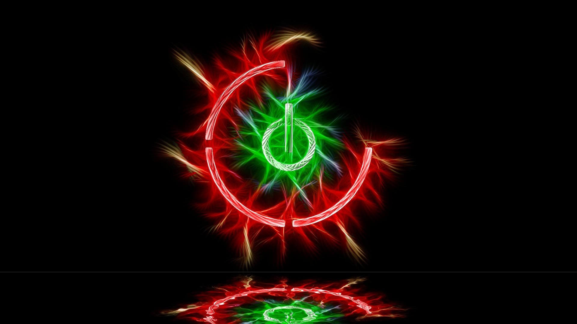 Neon Xbox Power Button Wallpaper