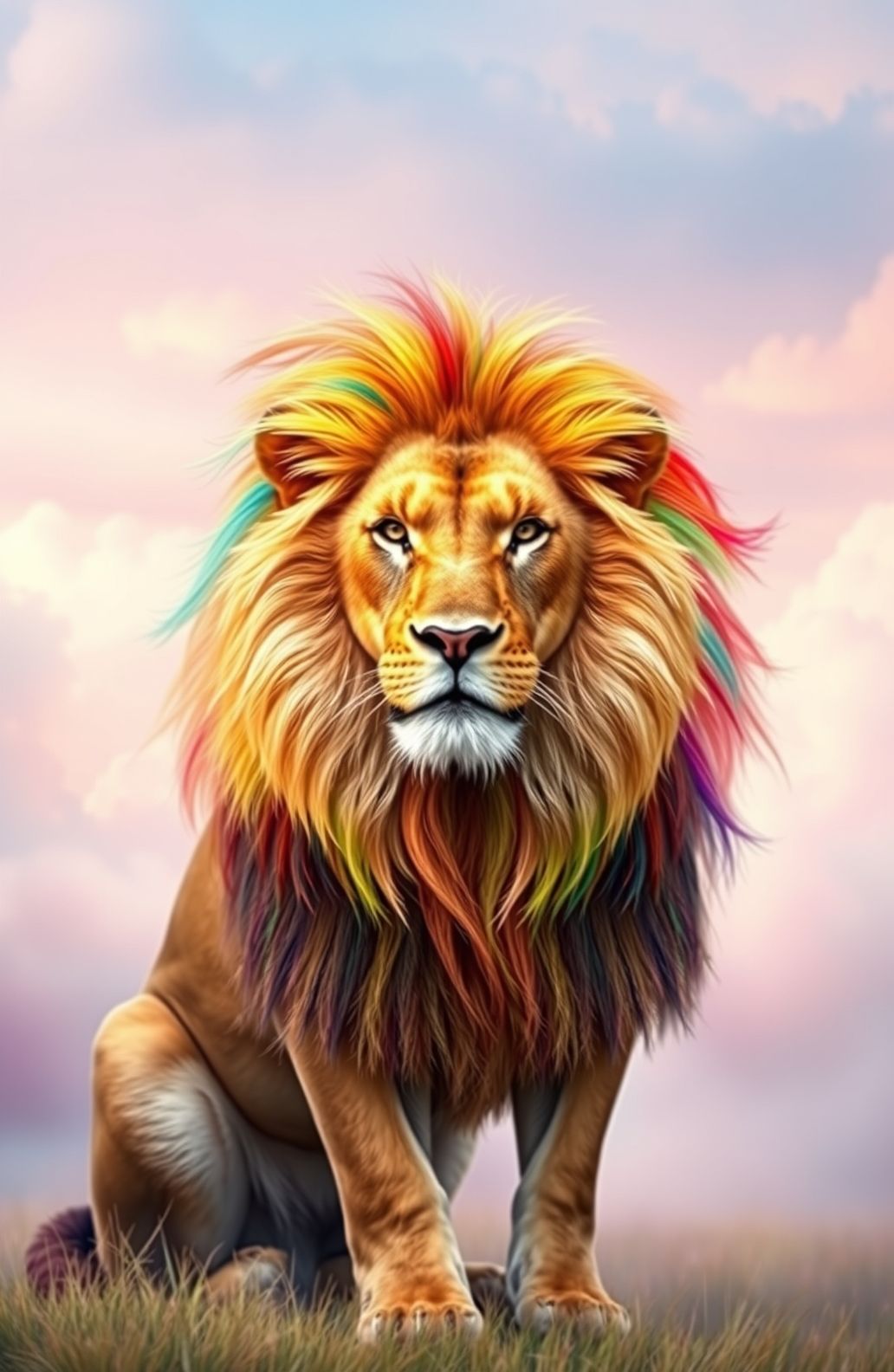 Rainbow Lion Wallpaper
