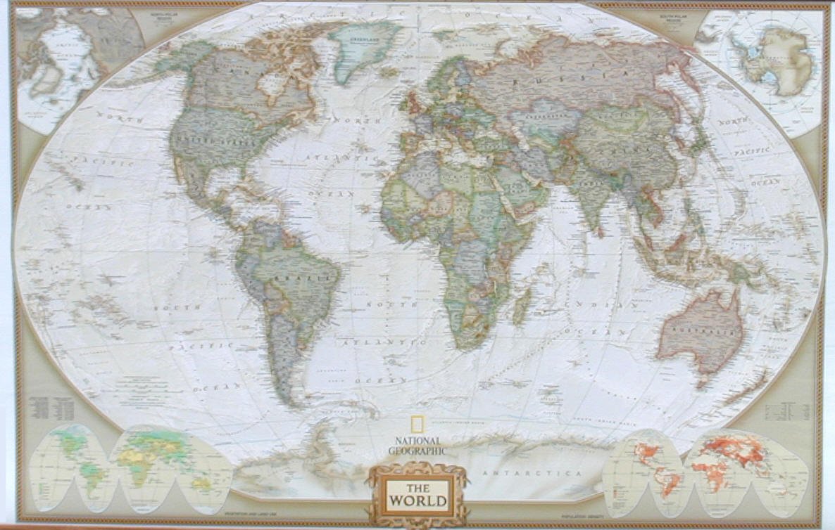 World Map Wallpaper Mural On