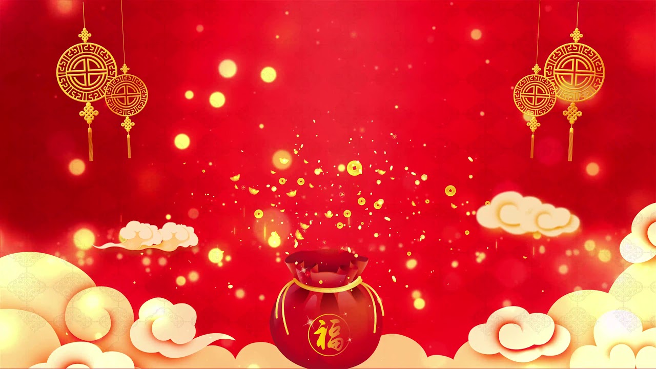 Chinese New Year Spring Festival Red Annual Meeting 4k