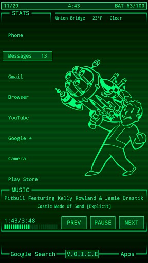 Fallout Pip Boy Zooper Skin For Android Appszoom