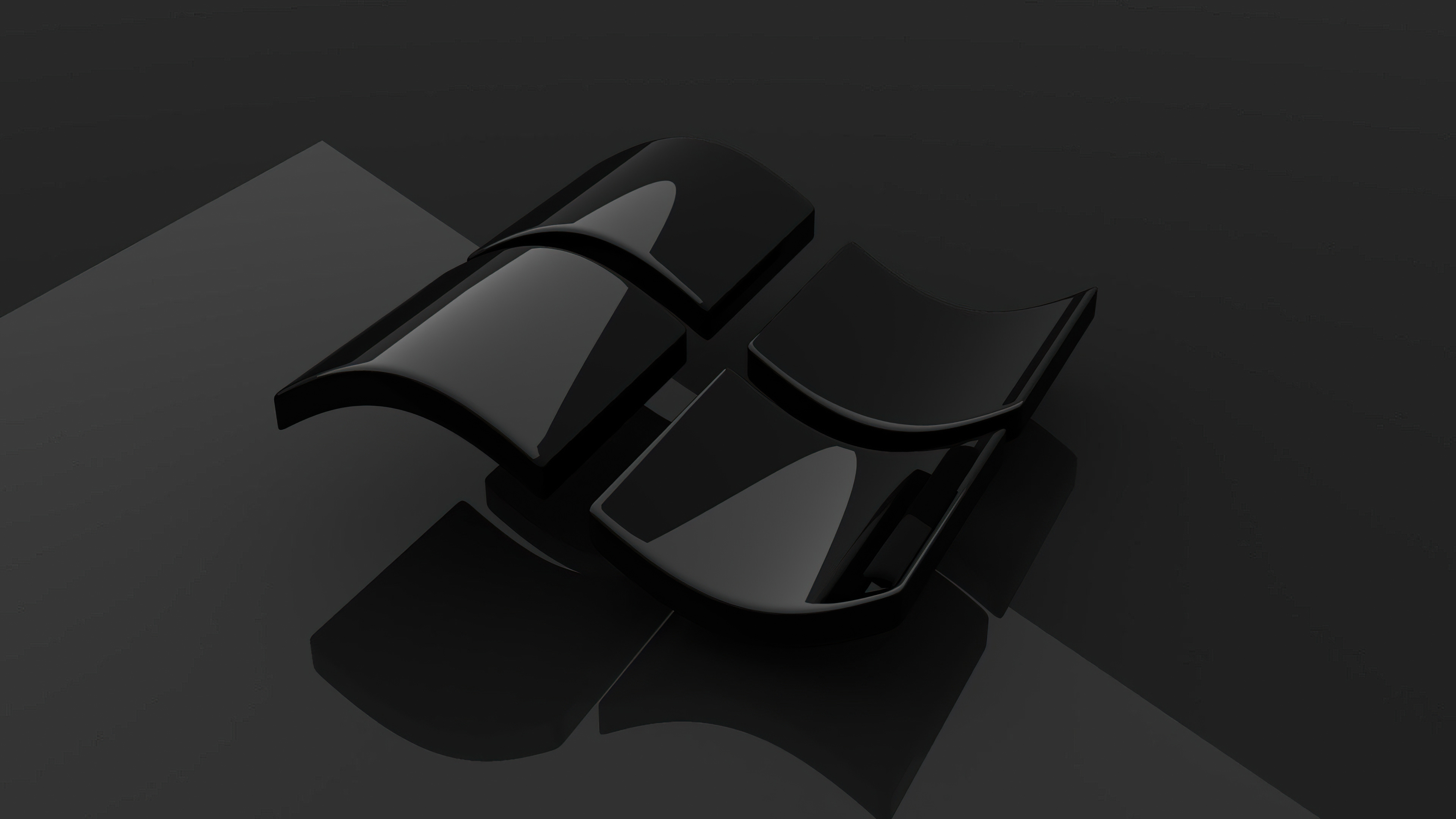 Windows Logo Black Minimal 4k HD Wallpaper Image