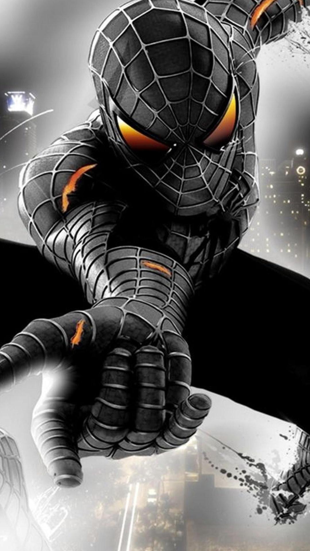 Spider Man Thought Black Galaxy Wallpaper