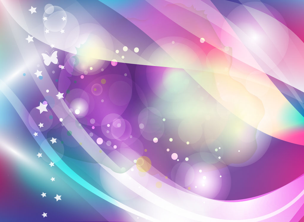 Colorful Background Star Designs Bright Vector Waves Of Color