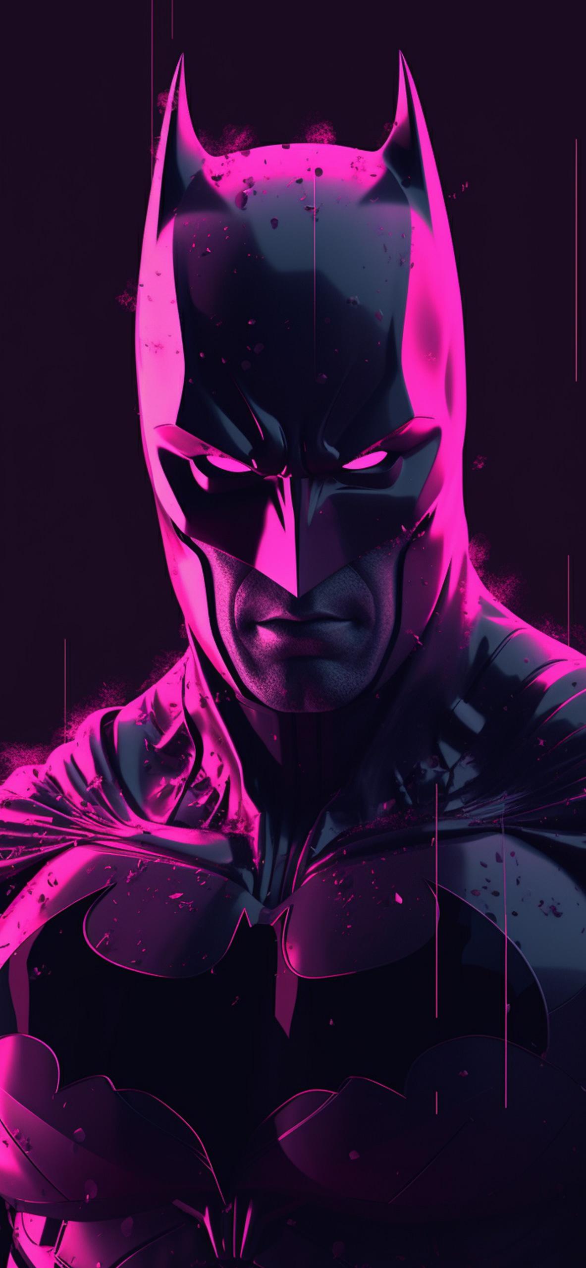 Dc Batman Black Pink Wallpaper iPhone