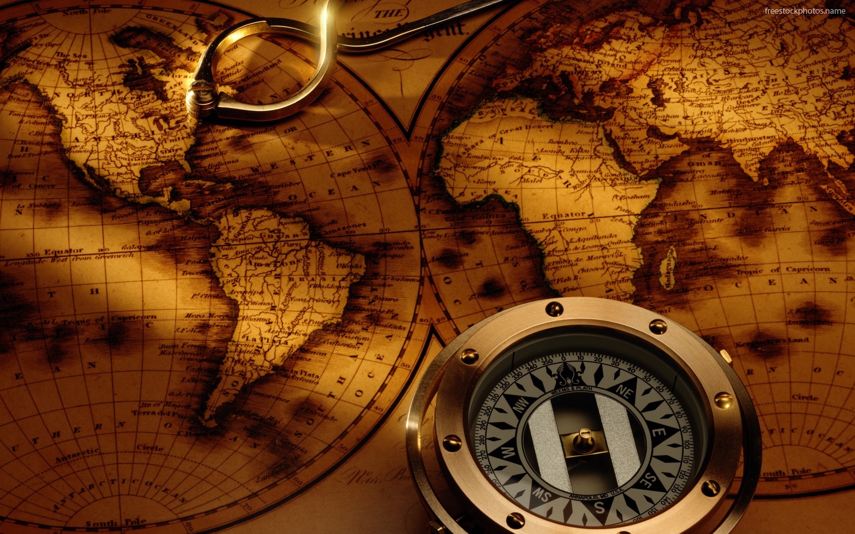Stock Photos Of Old World Map With Pass Image Photography