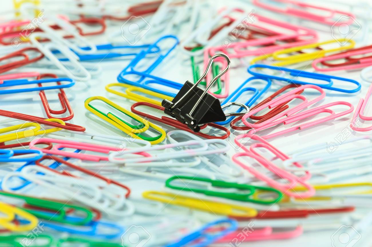 Paperclip Background The Concept Of Think Different Or Leadership