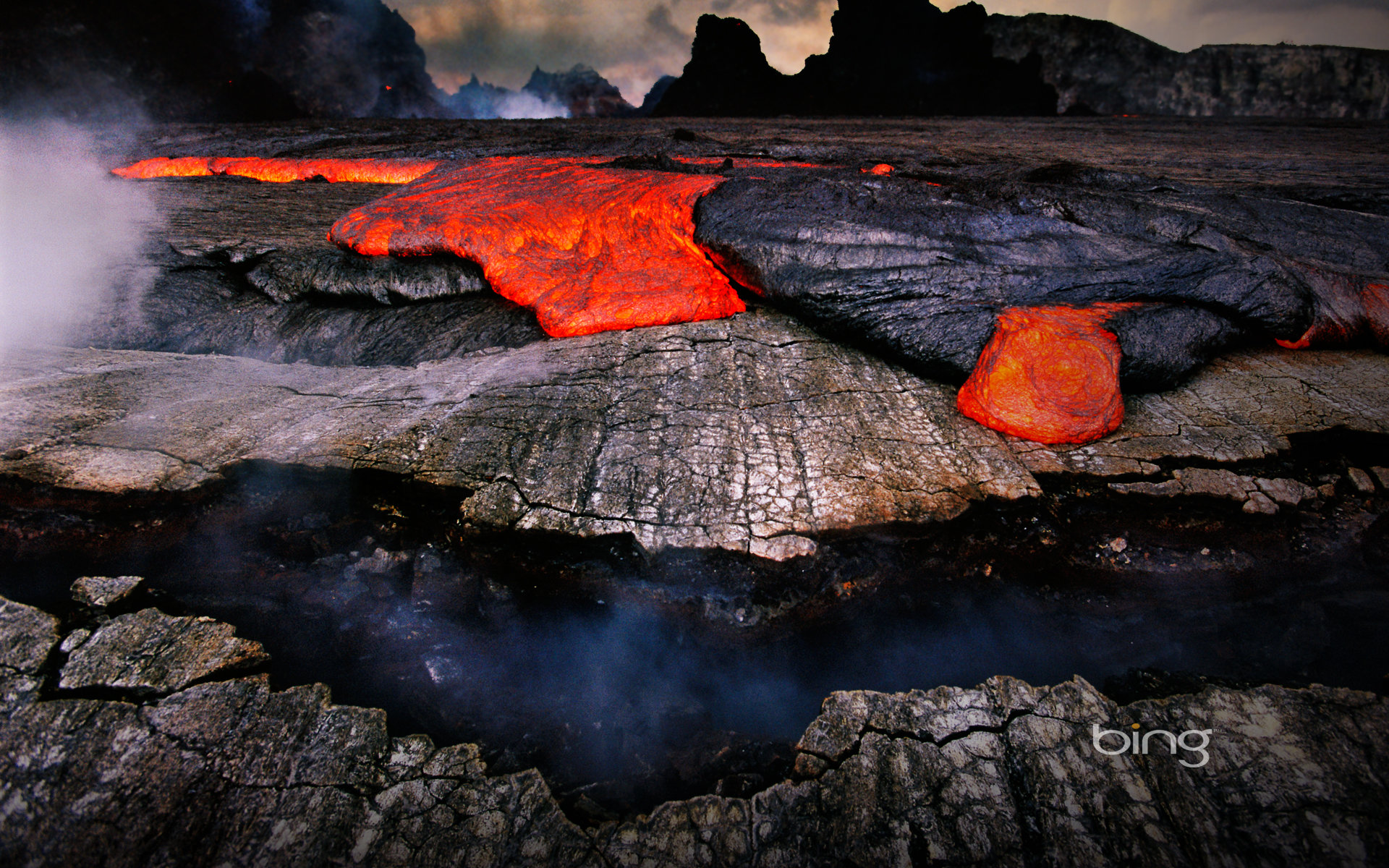 Volcano Of Bing Hawaii Lava Windowstheme Wallpaper with