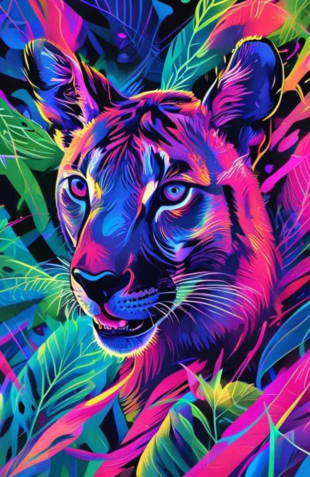 Neon Animal Wallpaper