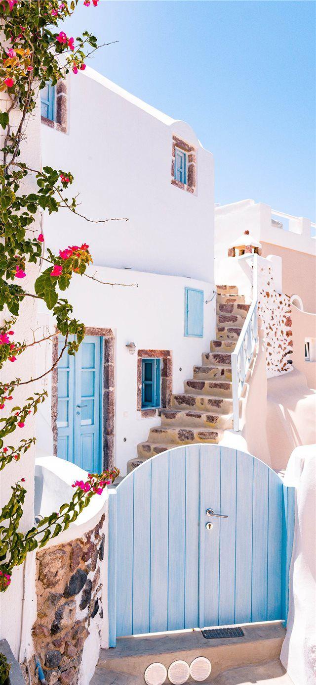 Greek Cottage iPhone X Wallpaper Greece Travel Vacation