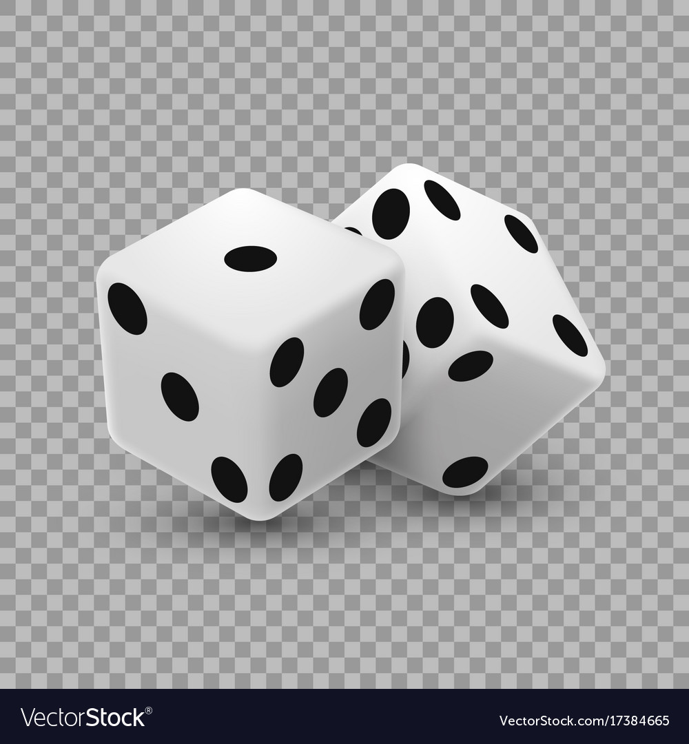 Casino Dice On A Transparent Background Royalty Vector